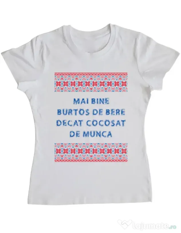Tricou ADLER dama Burtos de bere Alb