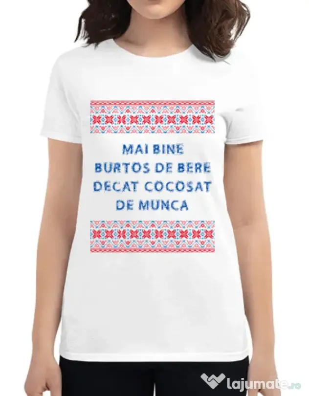 Tricou ADLER dama Burtos de bere Alb