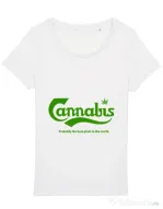 Tricou STANLEY STELLA dama Cannabis Alb