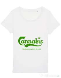 Tricou STANLEY STELLA dama Cannabis Alb