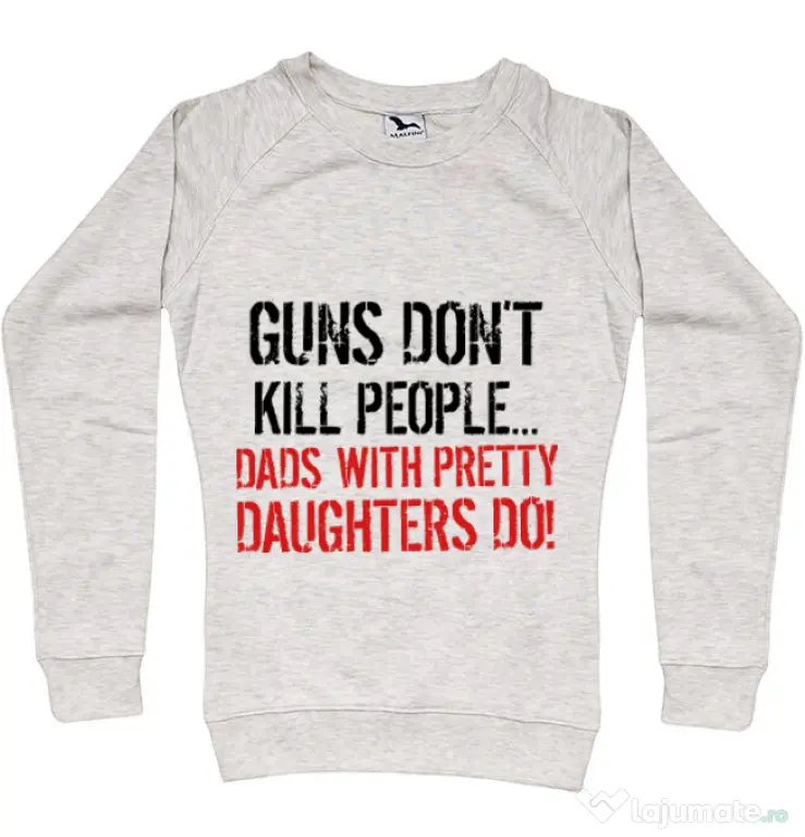Bluza ADLER dama Guns dont kill Migdala melanj