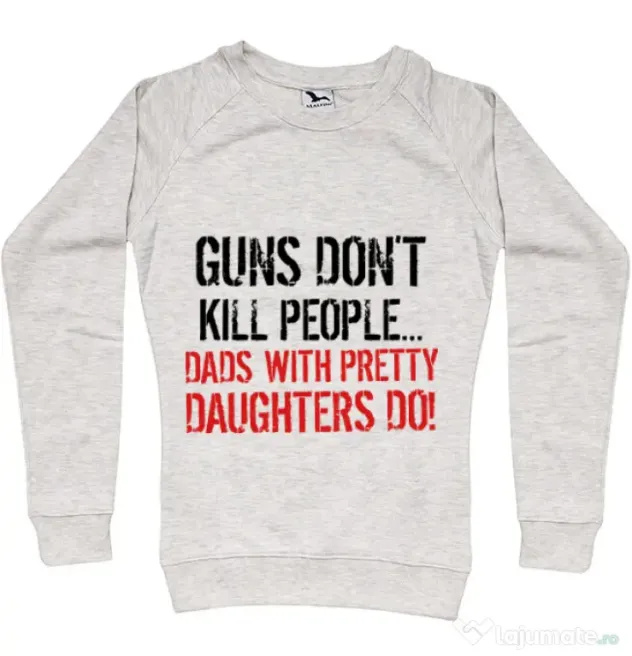 Bluza ADLER dama Guns dont kill Migdala melanj
