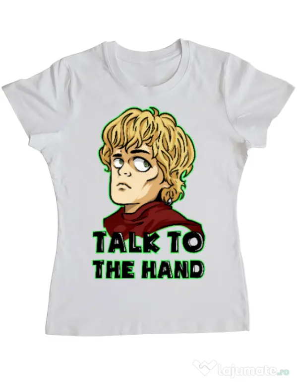 Tricou ADLER dama Talk to the hand Alb