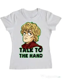 Tricou ADLER dama Talk to the hand Alb