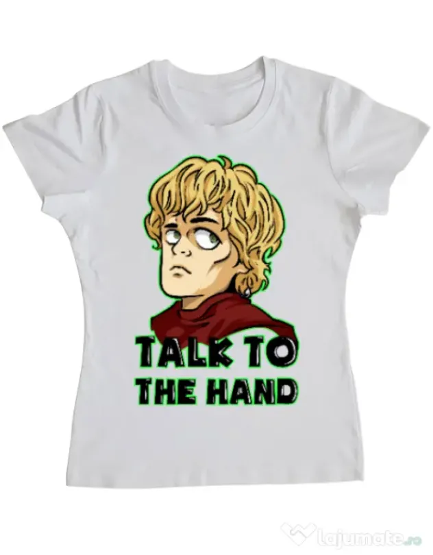 Tricou ADLER dama Talk to the hand Alb