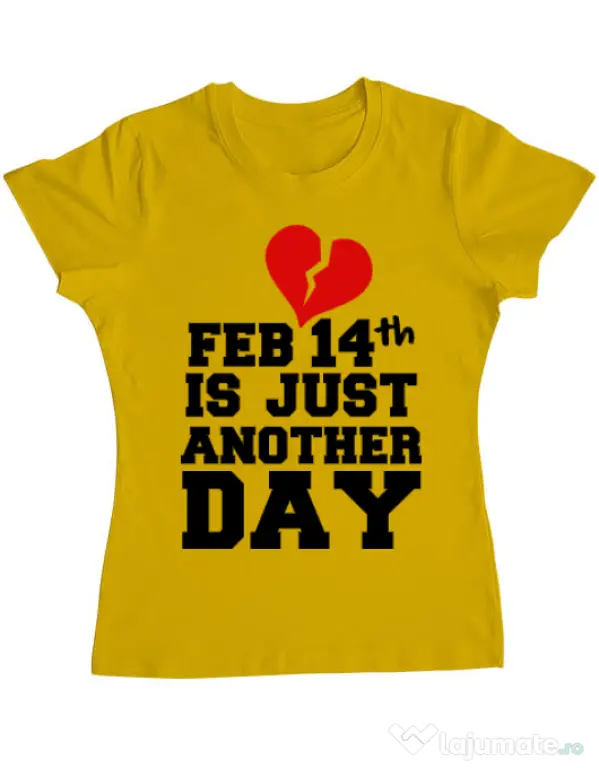 Tricou ADLER dama 14 Februarie Galben