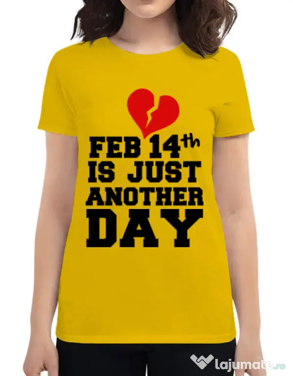 Tricou ADLER dama 14 Februarie Galben