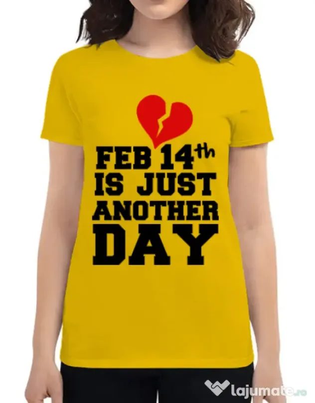 Tricou ADLER dama 14 Februarie Galben