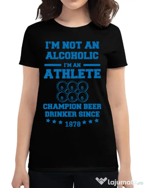 Tricou ADLER dama Beer champion Negru