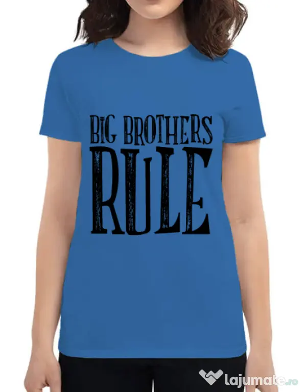 Tricou ADLER dama Big brothers rule Albastru azuriu
