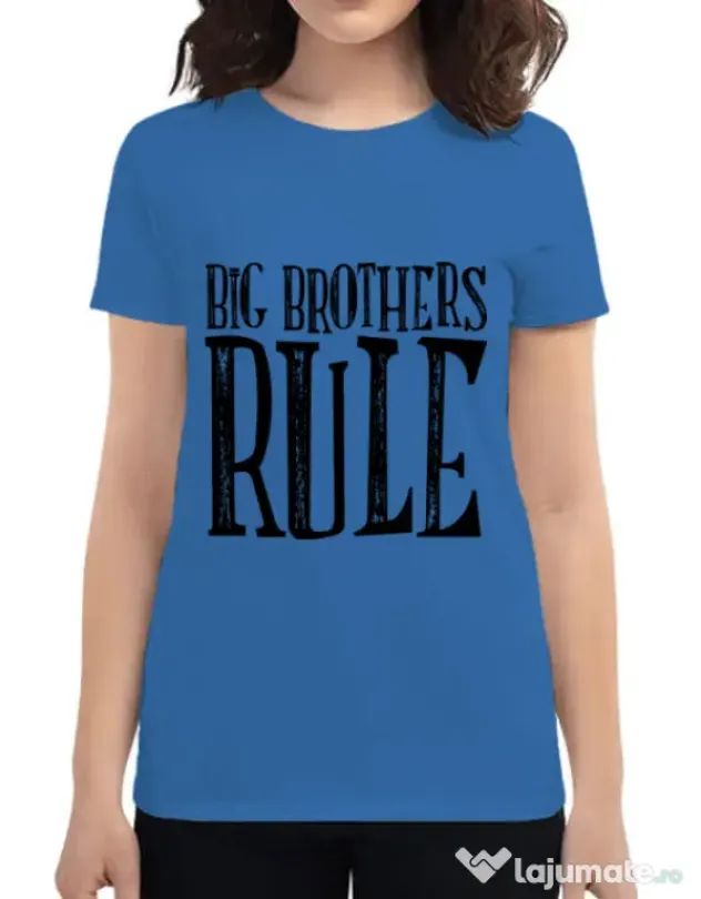 Tricou ADLER dama Big brothers rule Albastru azuriu