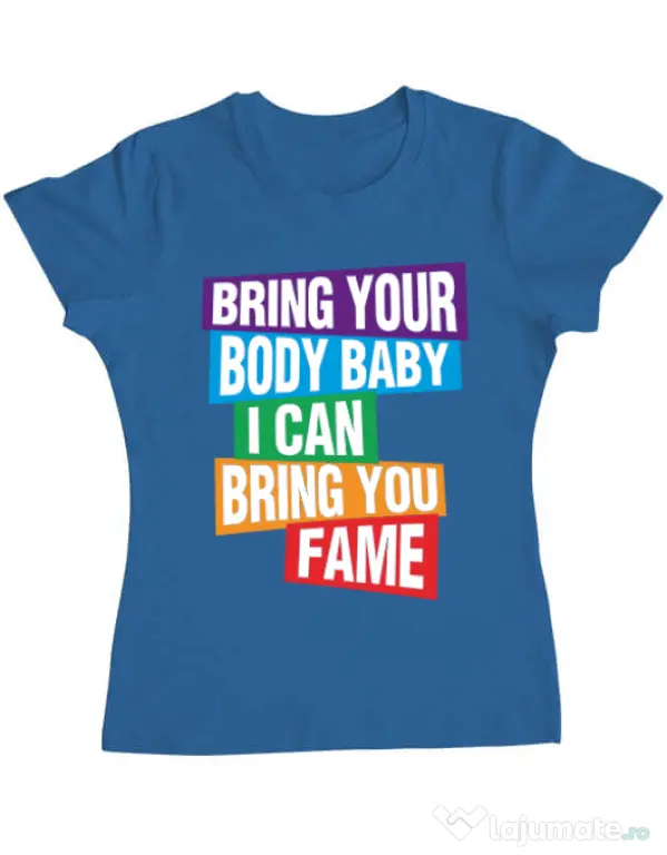 Tricou ADLER dama Bring your body Albastru azuriu