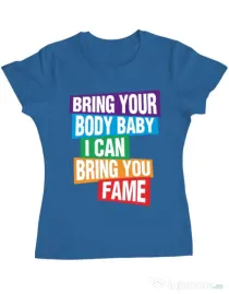 Tricou ADLER dama Bring your body Albastru azuriu