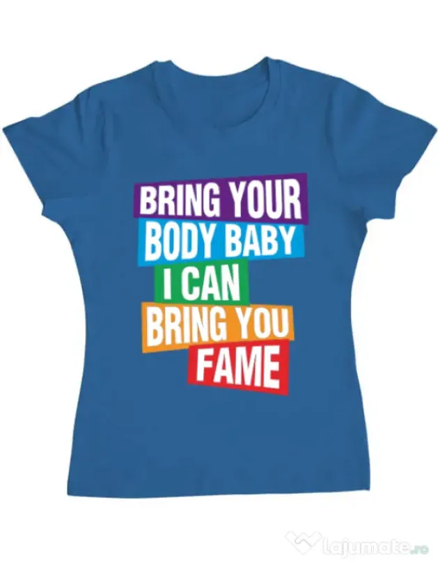 Tricou ADLER dama Bring your body Albastru azuriu