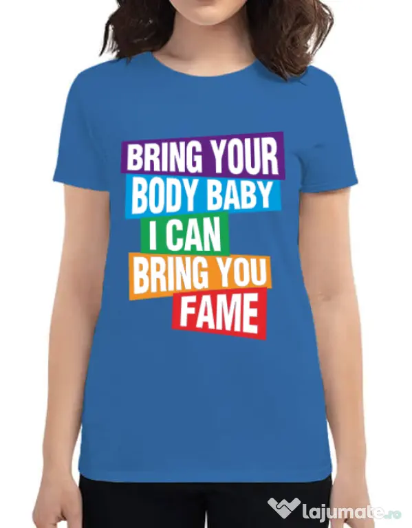 Tricou ADLER dama Bring your body Albastru azuriu