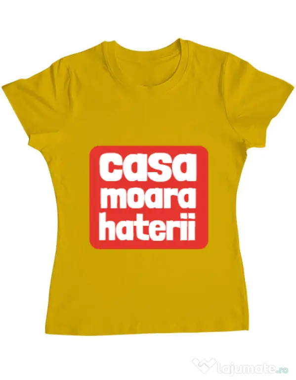 Tricou ADLER dama Casa moara haterii Galben
