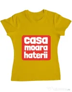Tricou ADLER dama Casa moara haterii Galben