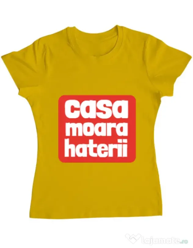 Tricou ADLER dama Casa moara haterii Galben