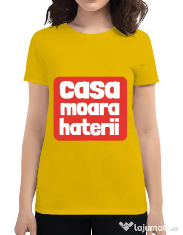 Tricou ADLER dama Casa moara haterii Galben