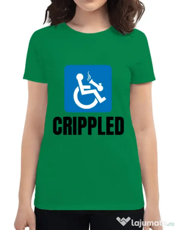 Tricou ADLER dama Crippled Verde mediu