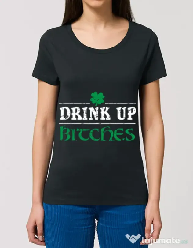 Tricou STANLEY STELLA dama Drink up bitches Negru