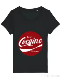 Tricou STANLEY STELLA dama Enjoy cocaine Negru