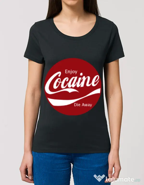 Tricou STANLEY STELLA dama Enjoy cocaine Negru