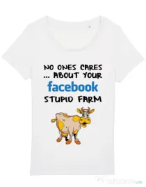 Tricou STANLEY STELLA dama Stupid farm Alb