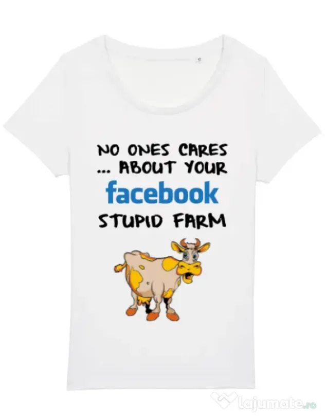 Tricou STANLEY STELLA dama Stupid farm Alb