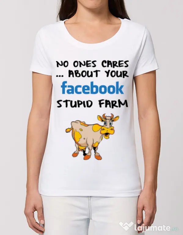 Tricou STANLEY STELLA dama Stupid farm Alb