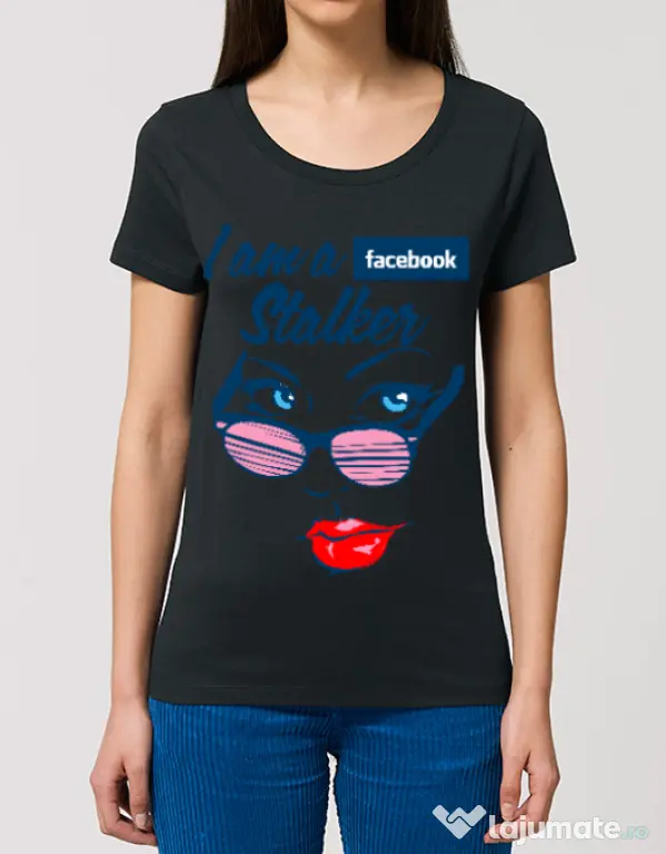 Tricou STANLEY STELLA dama Facebook stalker Negru