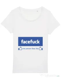 Tricou STANLEY STELLA dama Facefuck Alb
