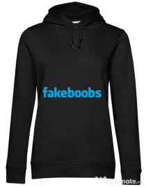 Hoodie dama cu gluga Fakeboobs Negru