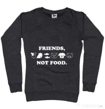 Bluza ADLER dama Friends not food Negru melanj