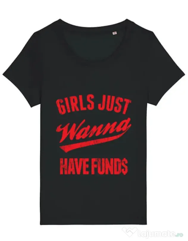 Tricou STANLEY STELLA dama Girls wanna have funds Negru