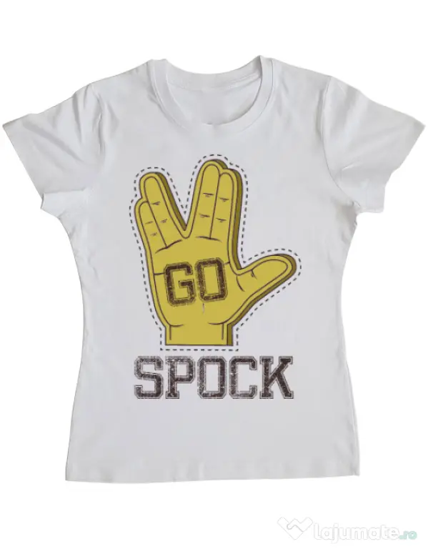 Tricou ADLER dama Go spock Alb