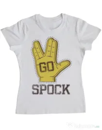 Tricou ADLER dama Go spock Alb
