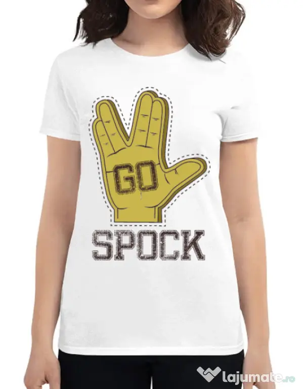 Tricou ADLER dama Go spock Alb