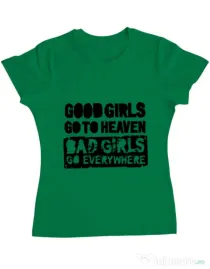 Tricou ADLER dama Good girls Verde mediu