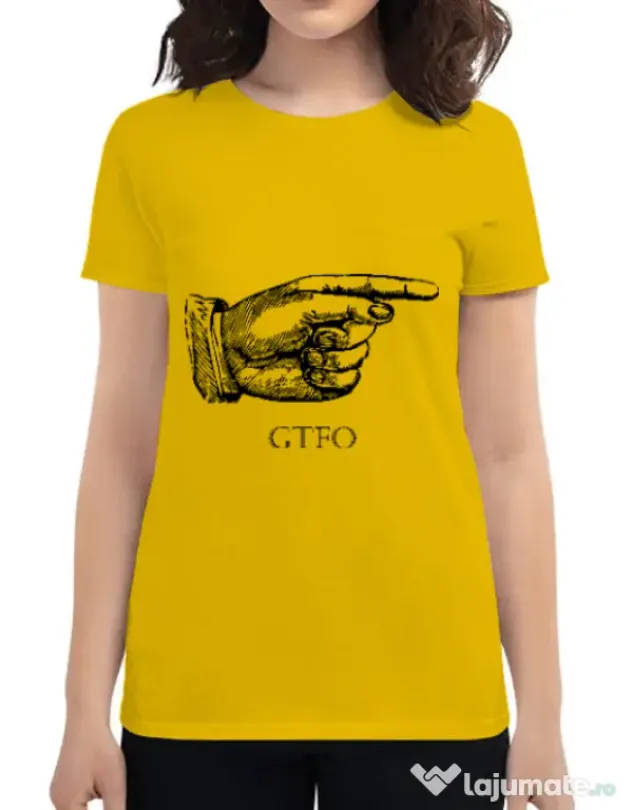 Tricou ADLER dama GTFO Galben