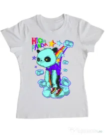 Tricou ADLER dama High panda Alb