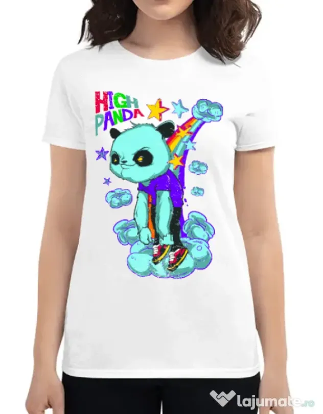 Tricou ADLER dama High panda Alb