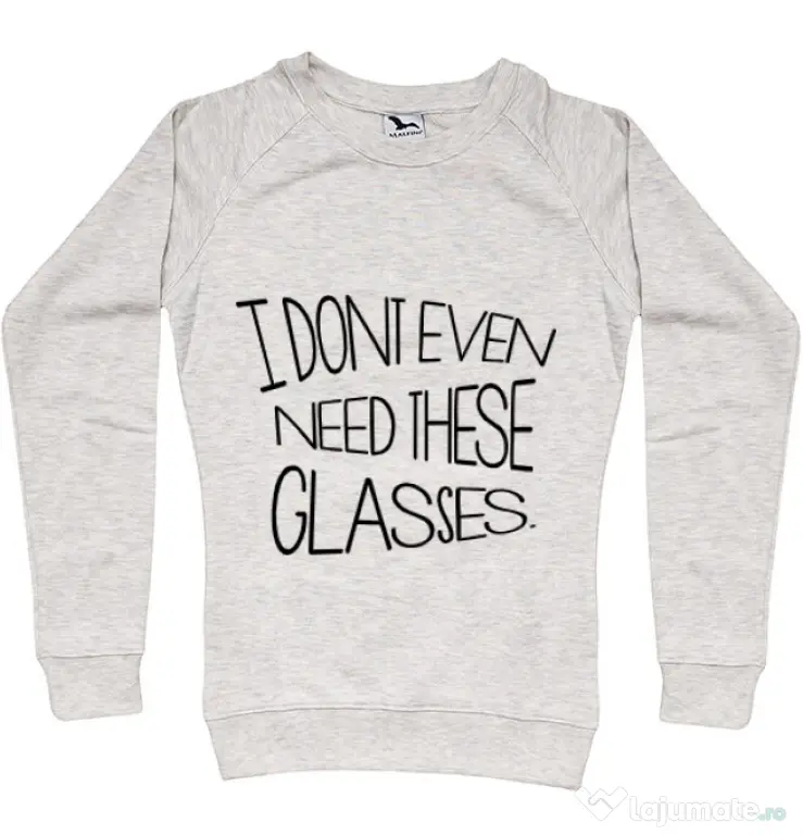 Bluza ADLER dama I dont need glasses Migdala melanj