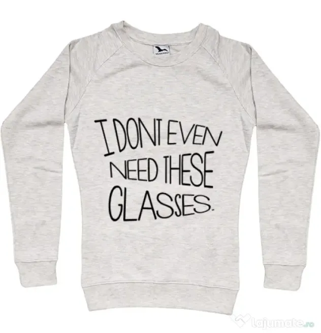 Bluza ADLER dama I dont need glasses Migdala melanj