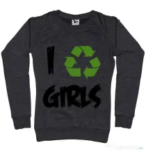 Bluza ADLER dama I recycle girls Negru melanj