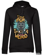 Hoodie dama cu gluga I am a freak Negru