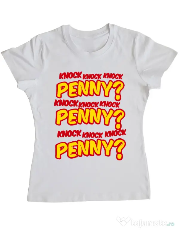 Tricou ADLER dama Knock Penny Alb