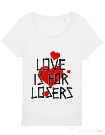 Tricou STANLEY STELLA dama Love is for losers Alb
