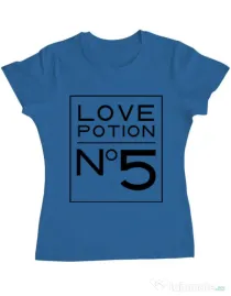 Tricou ADLER dama Love potion Albastru azuriu