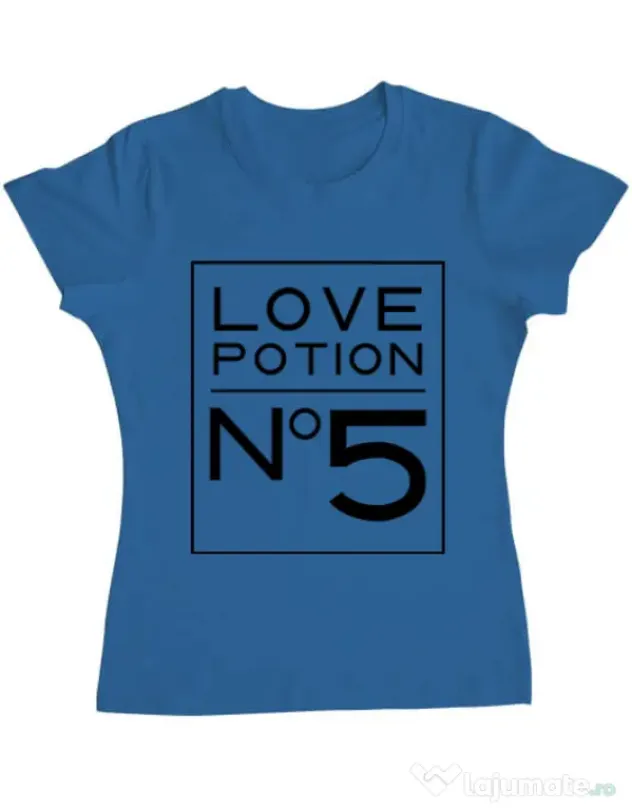 Tricou ADLER dama Love potion Albastru azuriu